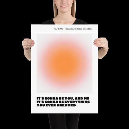 You and Me Orange Aura Print - Disclosure Wall Art for House EDM Ibiza Festival Rave Art Decor House Music Disco Ball Funky