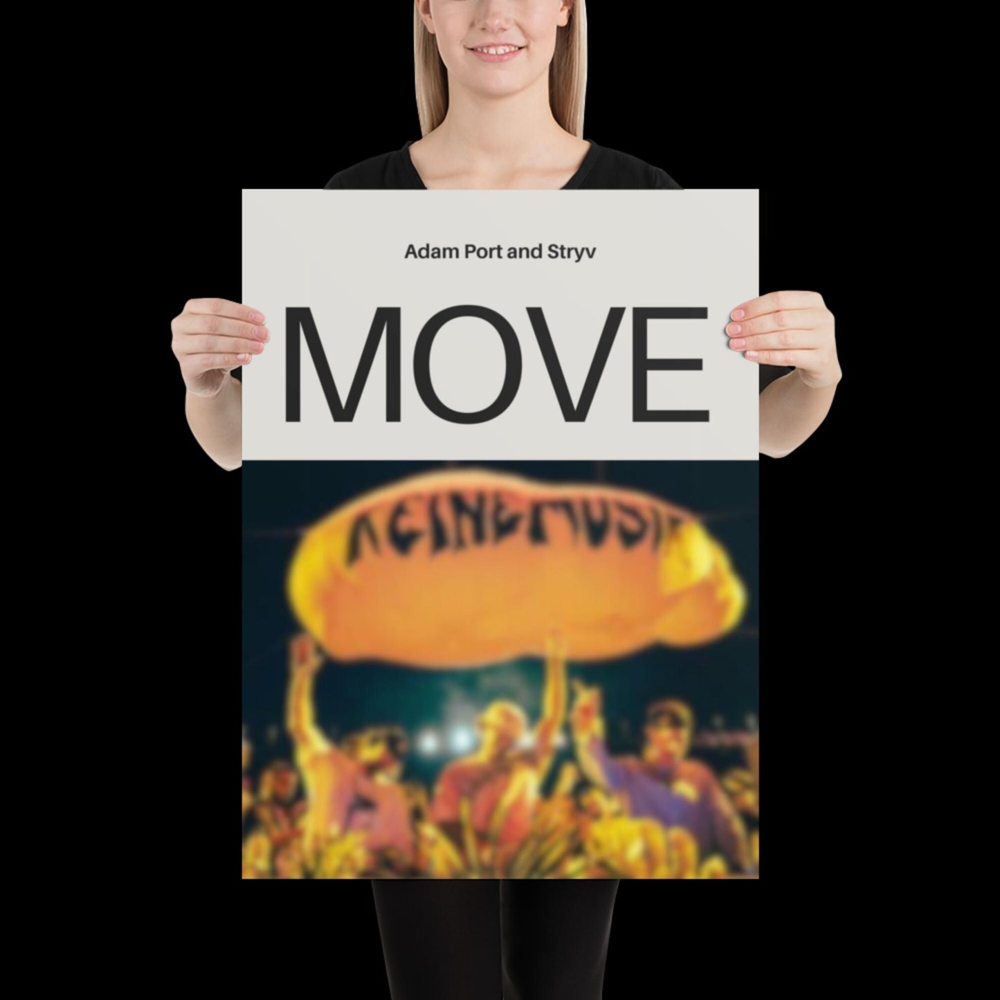 Move Inspired Print Orange Cloud - Adam Port Stryv Keinemusik Wall Art for House EDM Ibiza Festival Rave Art Decor House Music Disco Funky
