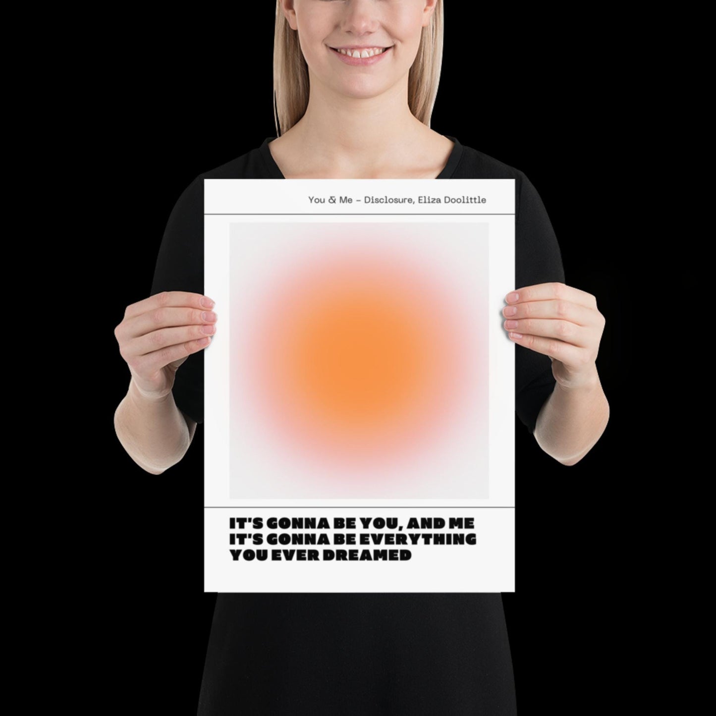 You and Me Orange Aura Print - Disclosure Wall Art for House EDM Ibiza Festival Rave Art Decor House Music Disco Ball Funky