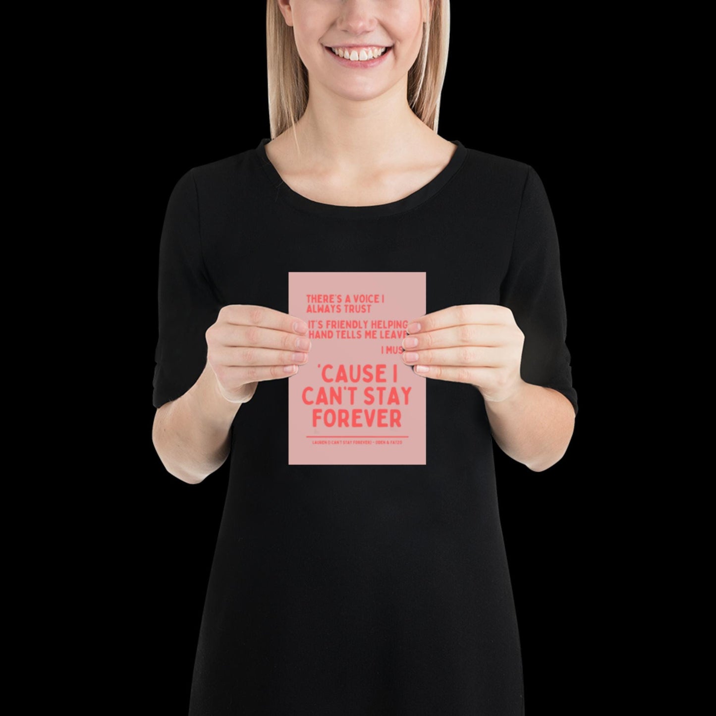 I Can't Stay Forever Red Wall Print