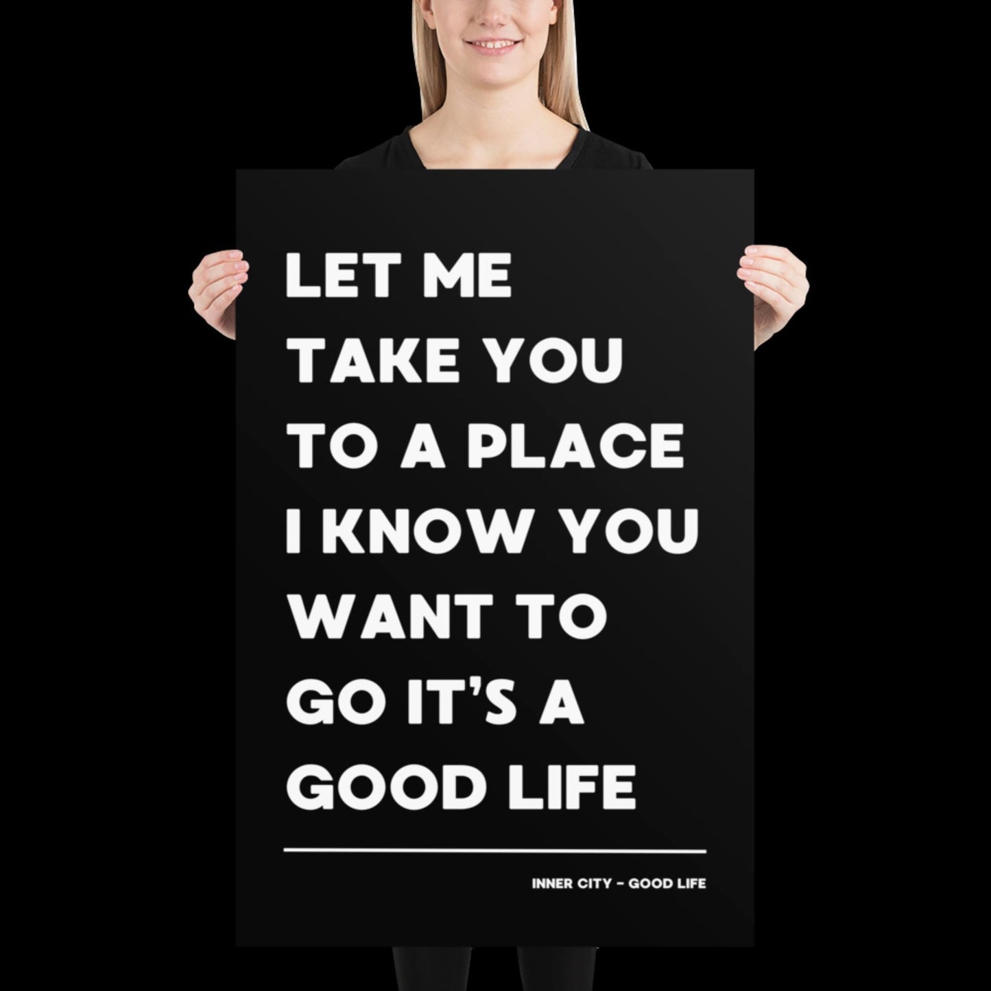 It's a Good Life Black and White Lyric Wall Print | Music Poster | Wall Art | A5 A4 A3 | Typographic | Lyrics | Custom Print | Wall Decor