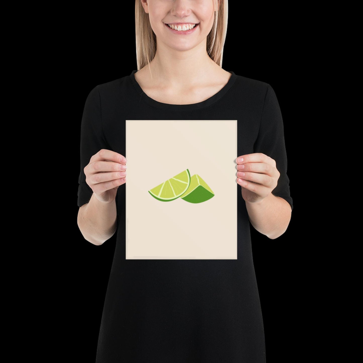 Limes Spicy Margarita Beige Wall Print | Bar Cart Art | Cherry Print | Cocktail Poster | Bold Prints | A1 A2 Physical Print | Kitchen Art