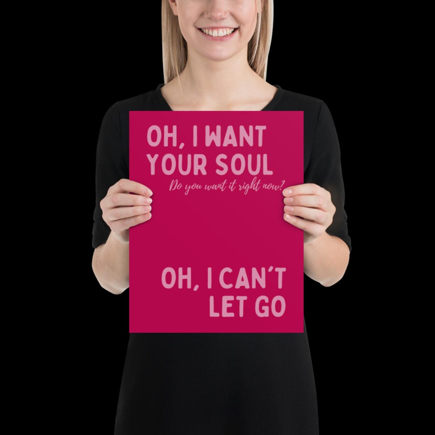 I Want Your Soul Inspired Armand Van Helden Pink Print - Ibiza Art Bold Typographic Colourful House Music Poster Groovy Bar Disco Funky