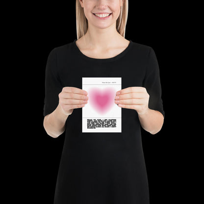 Relax My Eyes Inspired Pink Heart Aura Print - ANOTR Wall Art House EDM Ibiza Festival Rave Art Decor House Music Lovers Disco Ball Funky