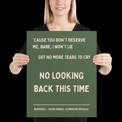 Blessings by Calvin Harris Lyric Print | House Music Poster | Quote Print | Typographic | Disco Decor | Ibiza Print | Birthday Gift