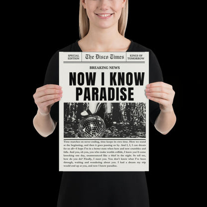 Finally Kings of Tomorrow Inspired Newspaper Lyric Print Off-White and Black 02 - Ibiza Funky Disco House Music A1 A2 A3 Typographic Ball