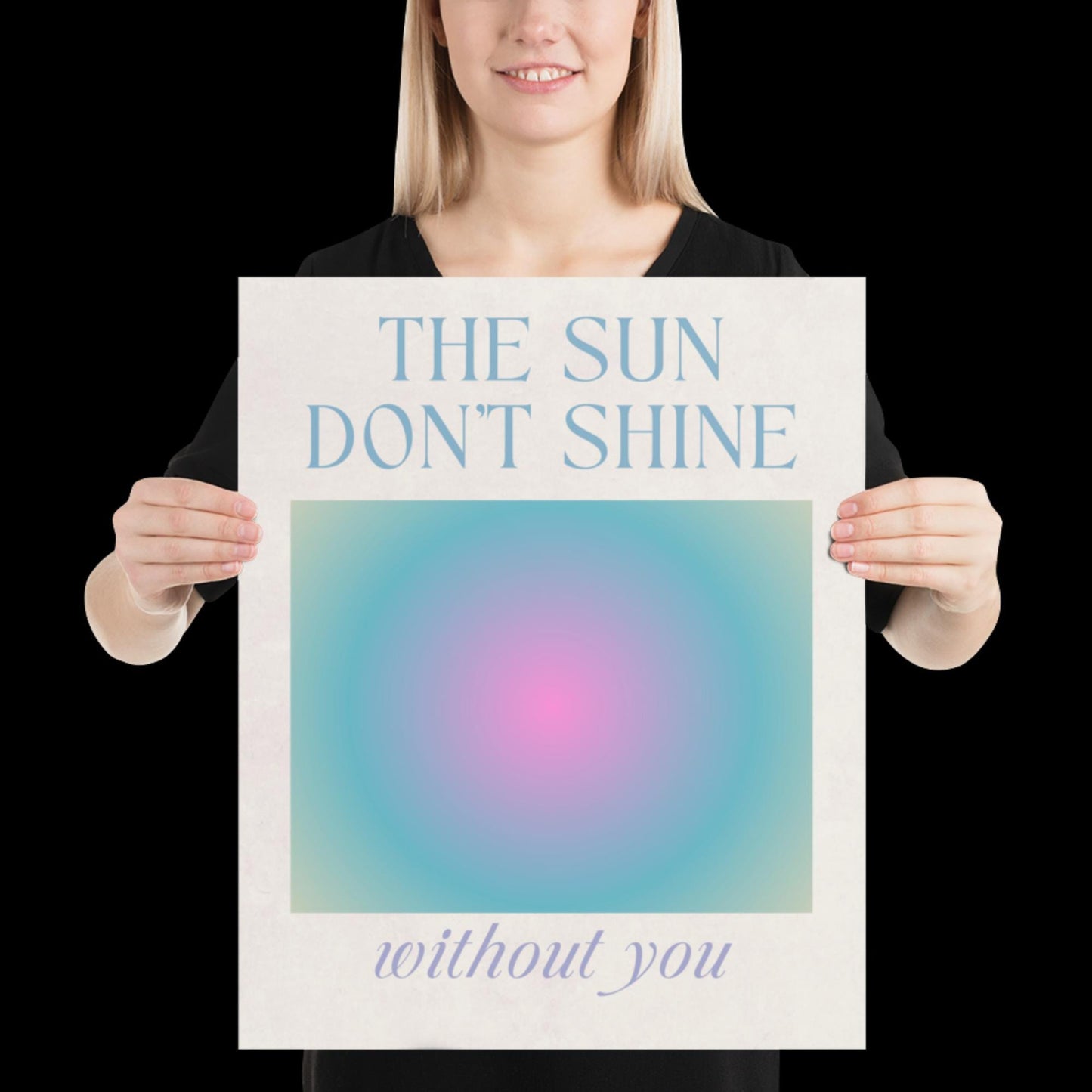 The Sun Don't Shine Without You I Sonnetanz | Music Poster | Wall Art | House Music Poster | Bold | DJ | Trance | Techno | Electronic Music
