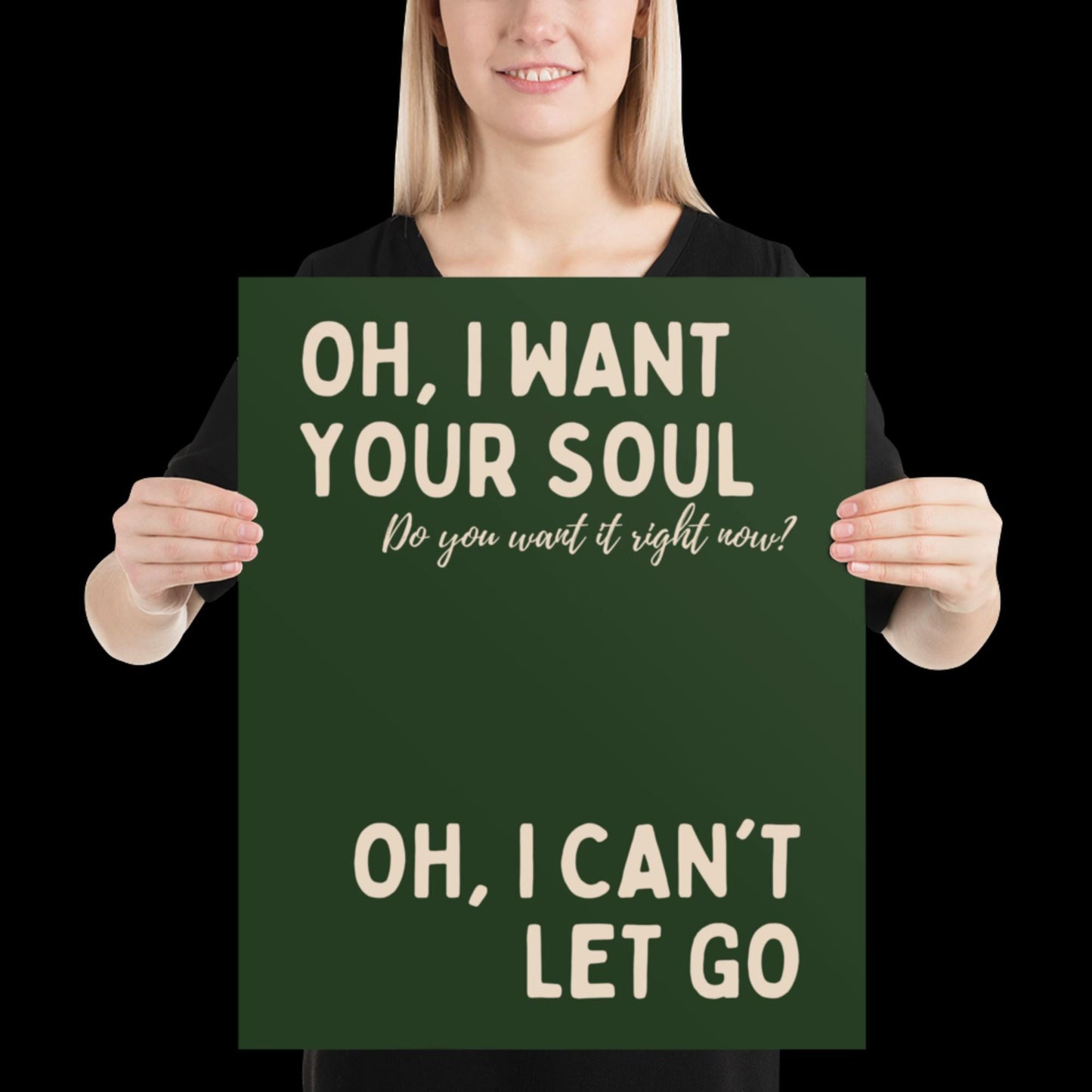 I Want Your Soul Inspired Armand Van Helden Green Print - Ibiza Art Bold Typographic Colourful House Music Poster Groovy Bar Disco Funky