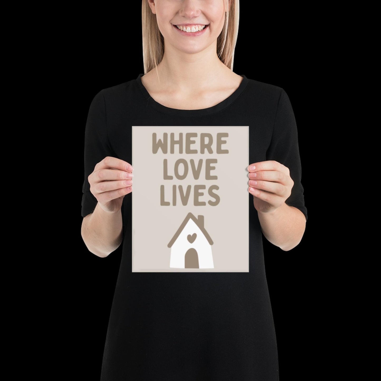 Where Love Lives Alison Limerick Inspired Lyric Print Beige - Ibiza Funky Disco House Music A1 A2 A3 Typographic Ball Aesthetic Poster