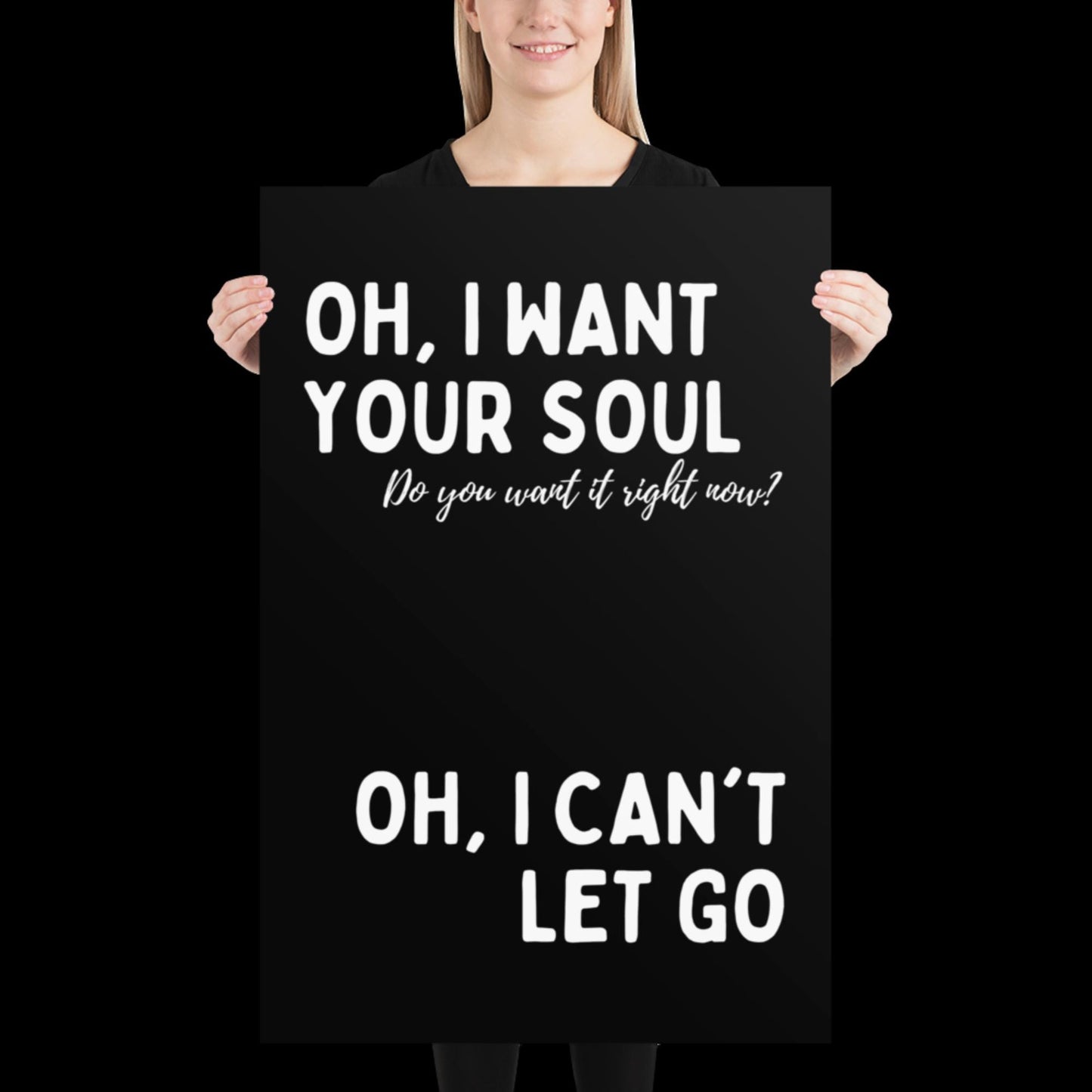 I Want Your Soul Inspired Armand Van Helden Black & White Print - Ibiza Bold Typographic Colourful House Music Poster Groovy Bar Disco Funky