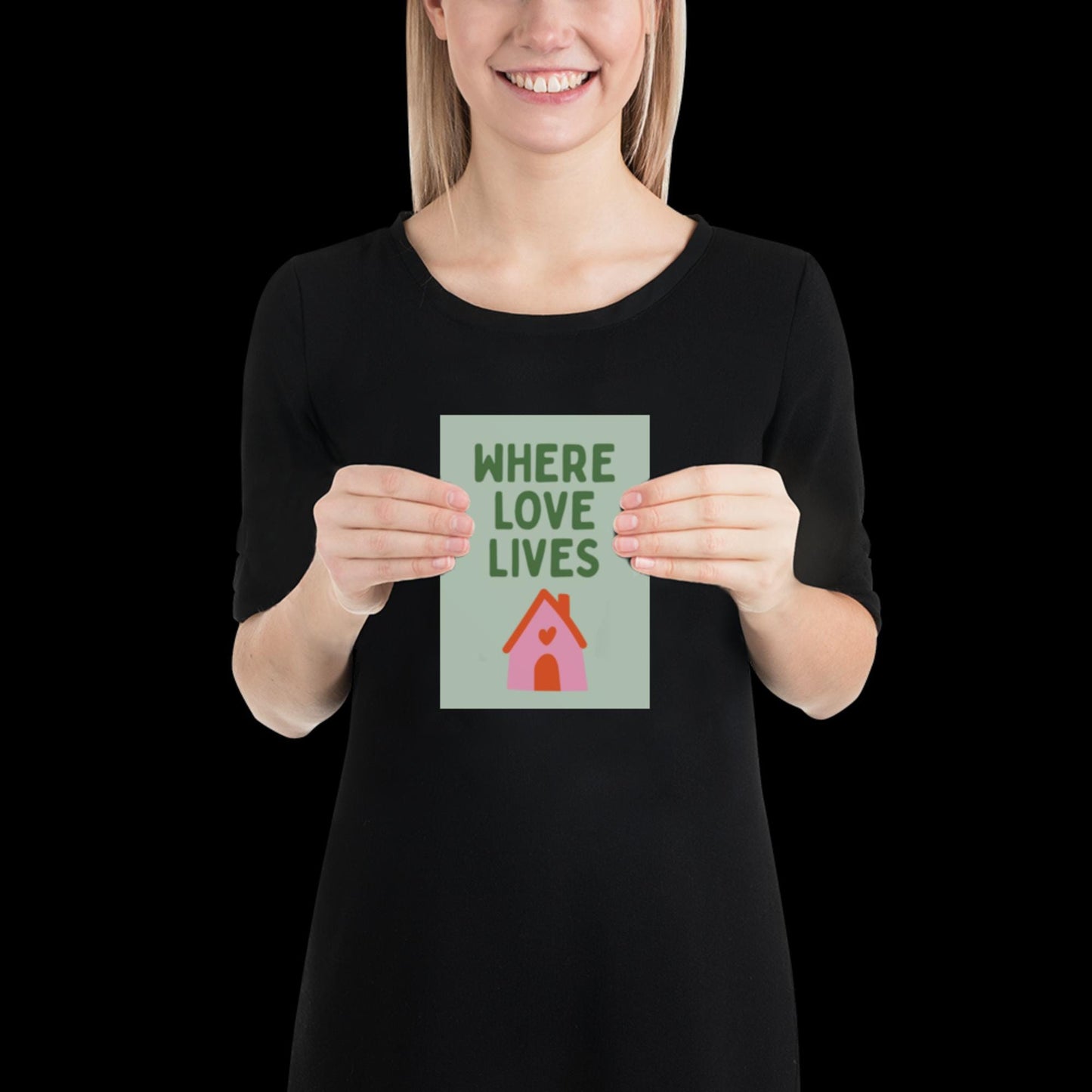 Where Love Lives Alison Limerick Inspired Lyric Print Green - Ibiza Funky Disco House Music A1 A2 A3 Typographic Ball Aesthetic Poster