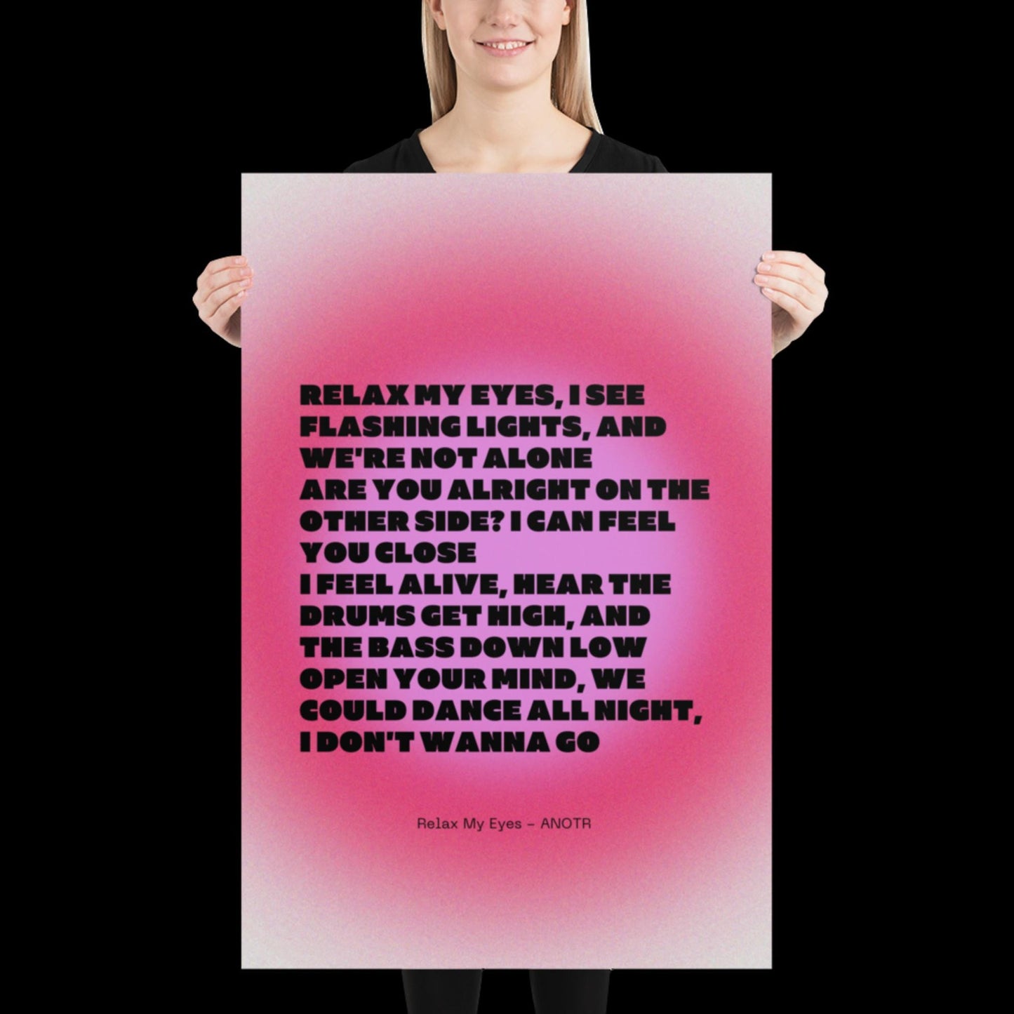 Relax My Eyes Inspired Pink 02 Aura Print - ANOTR Wall Art for House EDM Ibiza Festival Rave Art Decor House Music Lovers Disco Ball Funky
