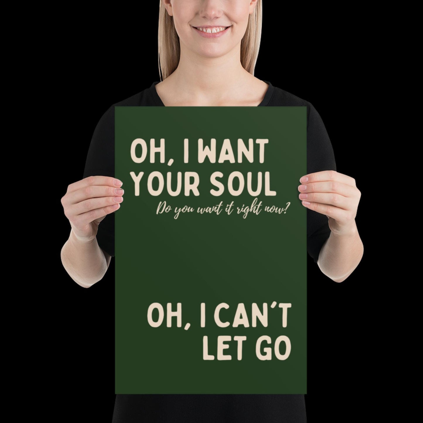 I Want Your Soul Inspired Armand Van Helden Green Print - Ibiza Art Bold Typographic Colourful House Music Poster Groovy Bar Disco Funky