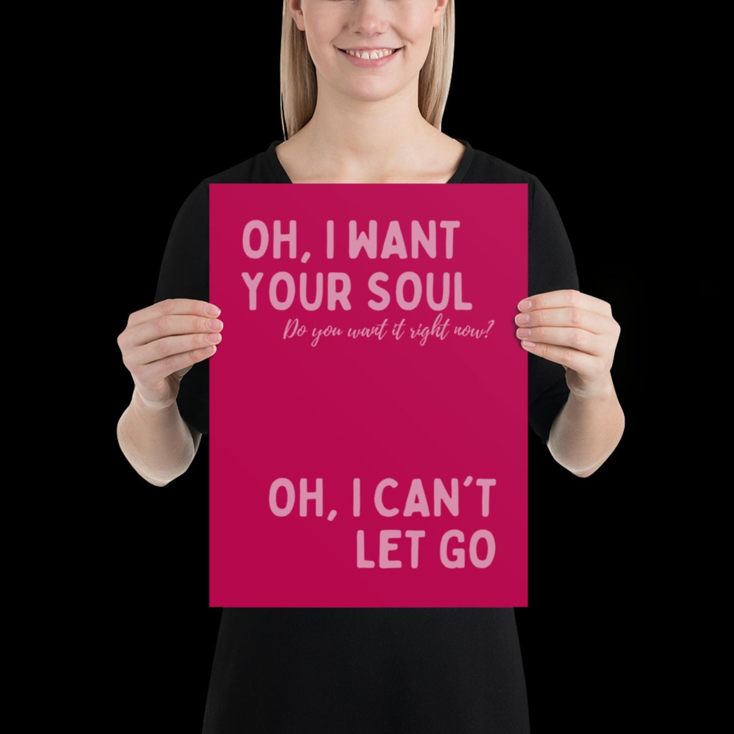 I Want Your Soul Inspired Armand Van Helden Pink Print - Ibiza Art Bold Typographic Colourful House Music Poster Groovy Bar Disco Funky