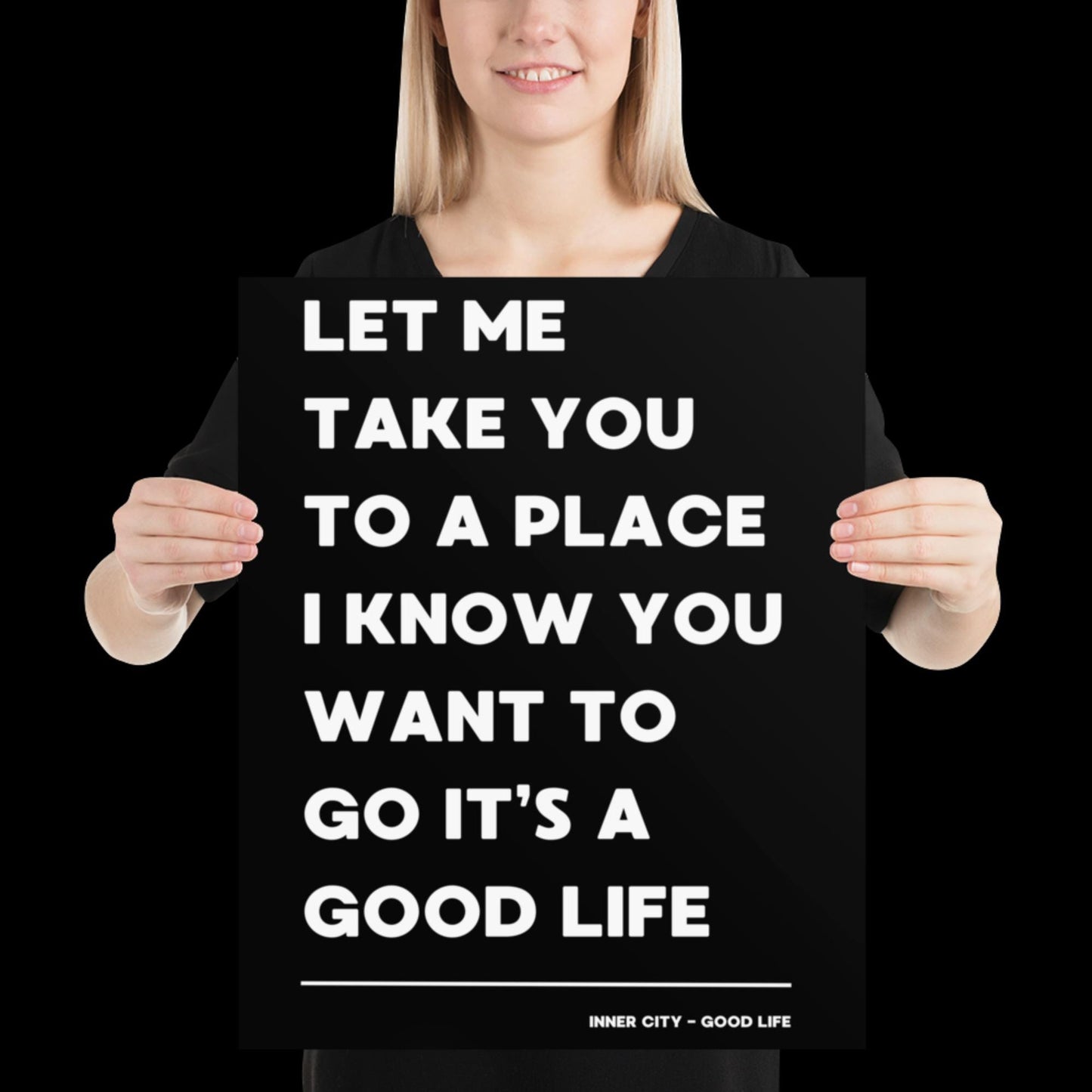 It's a Good Life Black and White Lyric Wall Print | Music Poster | Wall Art | A5 A4 A3 | Typographic | Lyrics | Custom Print | Wall Decor