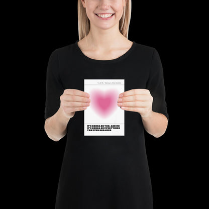 You and Me Pink Heart Aura Print - Disclosure Wall Art for House EDM Ibiza Festival Rave Art Decor House Music Disco Ball Funky