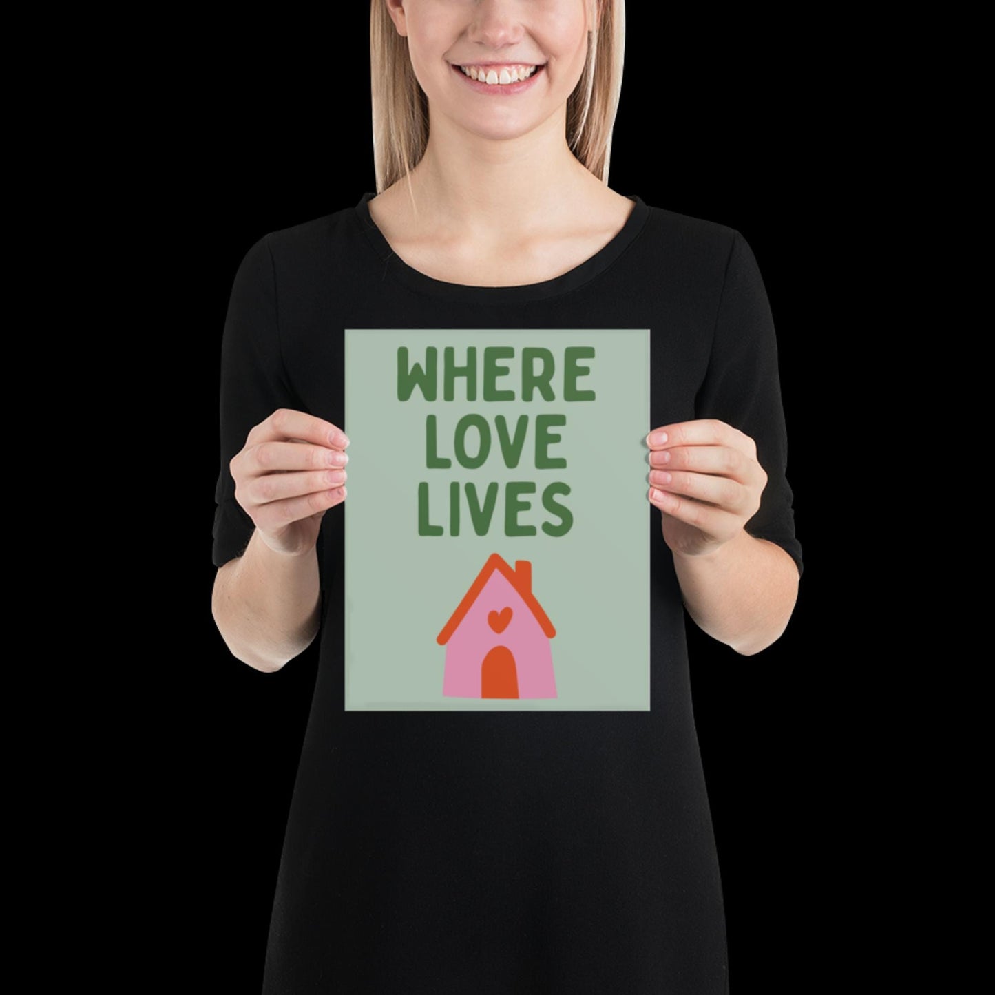 Where Love Lives Alison Limerick Inspired Lyric Print Green - Ibiza Funky Disco House Music A1 A2 A3 Typographic Ball Aesthetic Poster