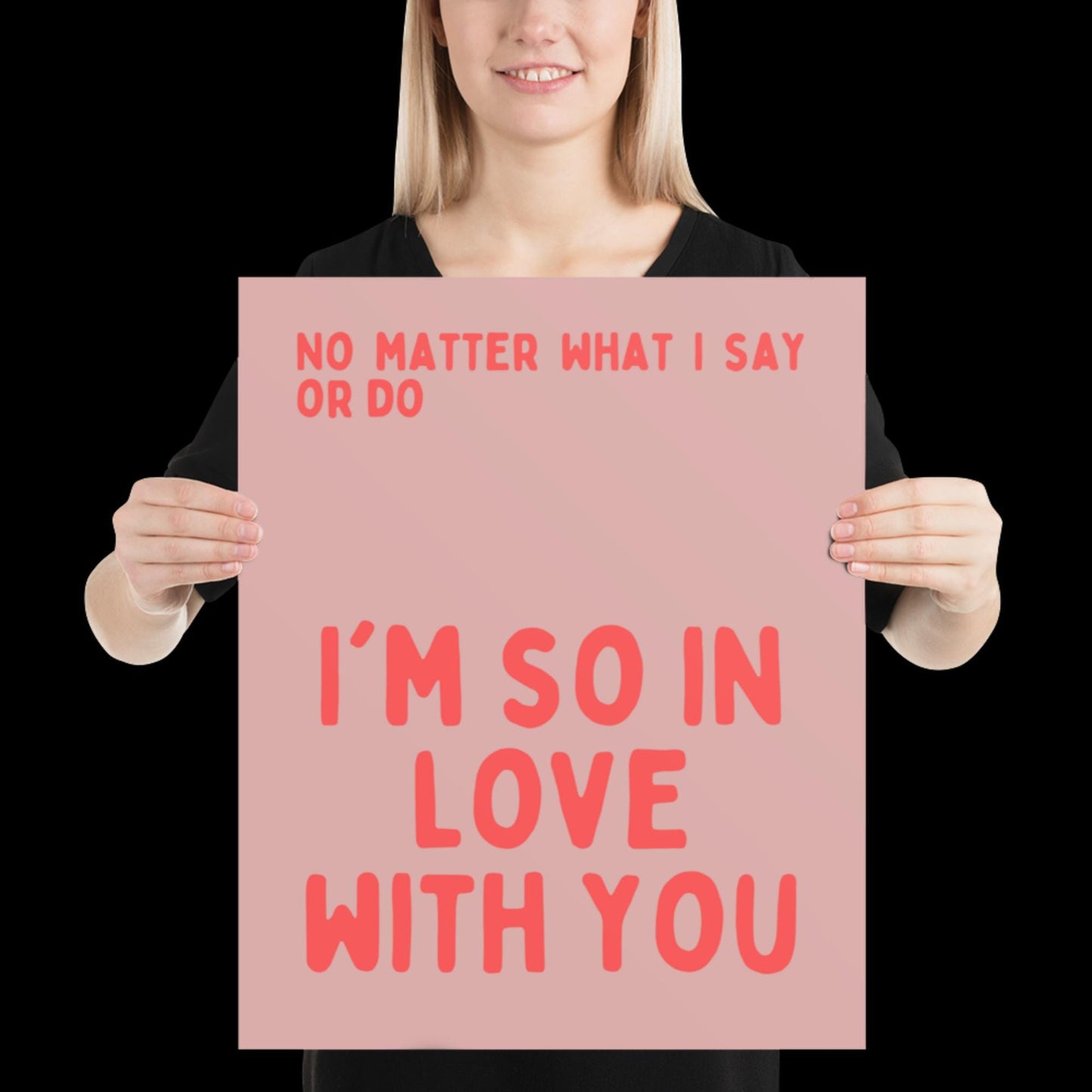 I'm So In Love With You Red Wall Print - Ibiza Colourful Funny Cute Birthday Art Gift Unique Funky House Music Poster Lyrics