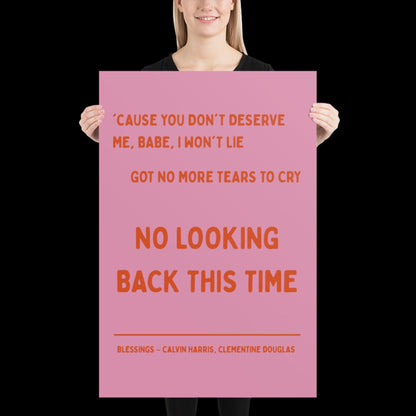 Blessings by Calvin Harris Lyric Print | House Music Poster | Quote Print | Typographic | Disco Decor | Ibiza Print | Birthday Gift