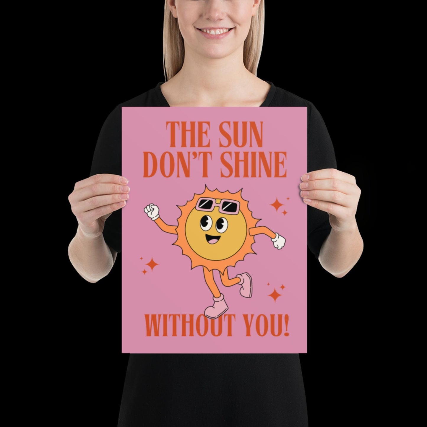 The Sun Don't Shine Without You I Sonnetanz | Music Poster | Wall Art | House Music Poster | Bold | DJ | Trance | Techno | Electronic Music