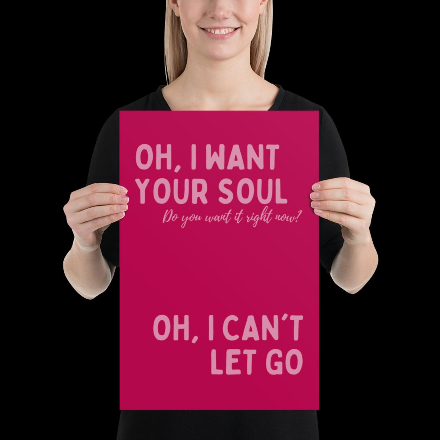 I Want Your Soul Inspired Armand Van Helden Pink Print - Ibiza Art Bold Typographic Colourful House Music Poster Groovy Bar Disco Funky