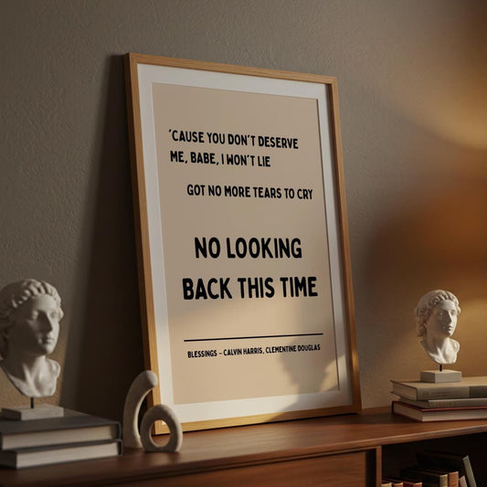 Blessings by Calvin Harris Lyric Print | House Music Poster | Quote Print | Typographic | Disco Decor | Ibiza Print | Birthday Gift