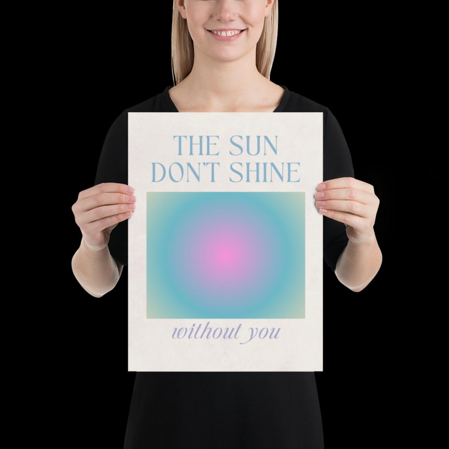 The Sun Don't Shine Without You I Sonnetanz | Music Poster | Wall Art | House Music Poster | Bold | DJ | Trance | Techno | Electronic Music
