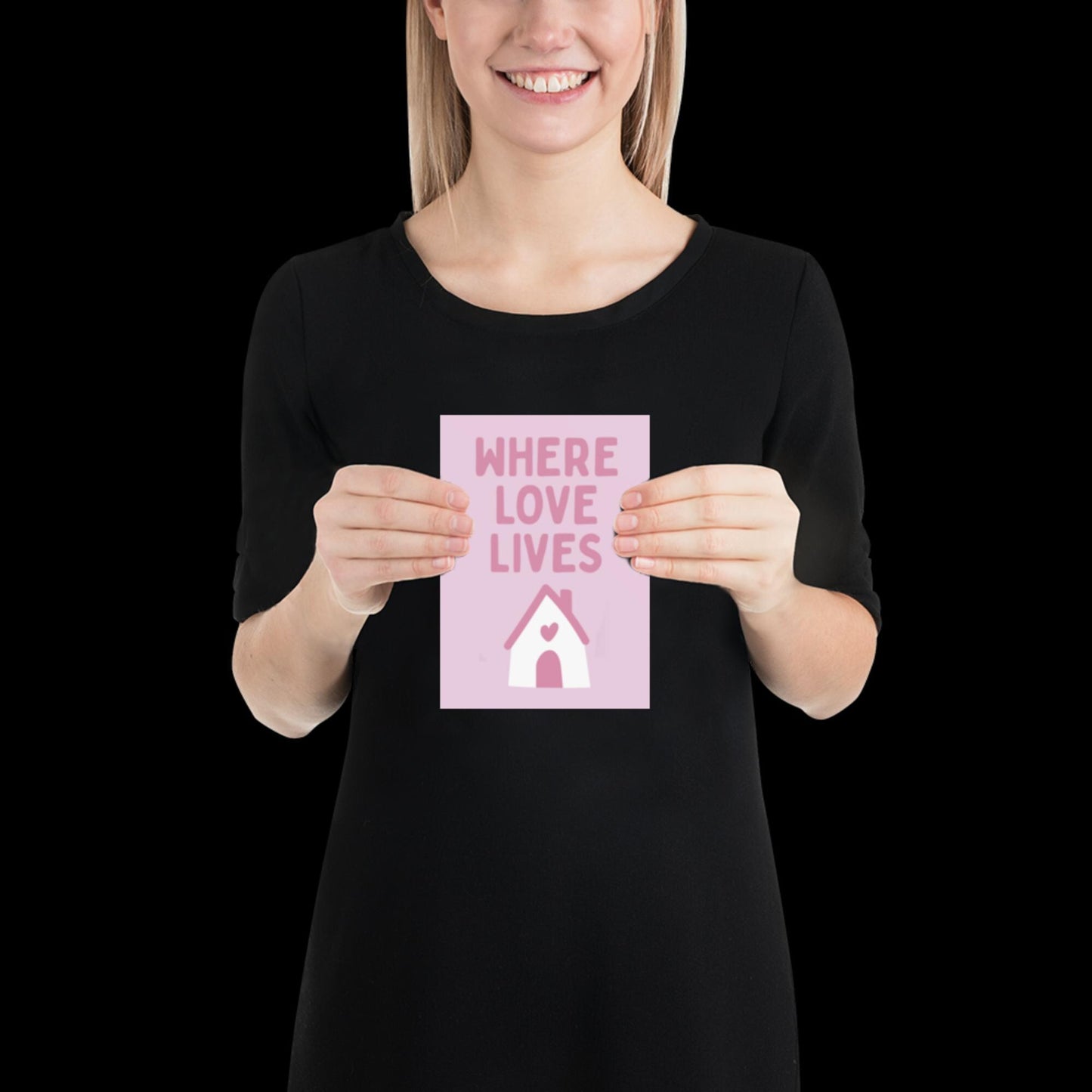 Where Love Lives Alison Limerick Inspired Lyric Print Pink - Ibiza Funky Disco House Music A1 A2 A3 Typographic Ball Aesthetic Poster