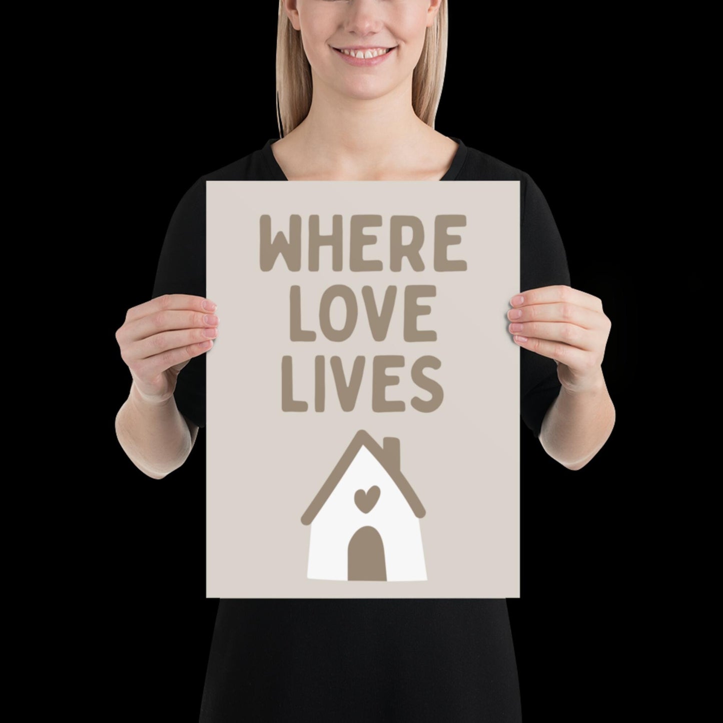 Where Love Lives Alison Limerick Inspired Lyric Print Beige - Ibiza Funky Disco House Music A1 A2 A3 Typographic Ball Aesthetic Poster