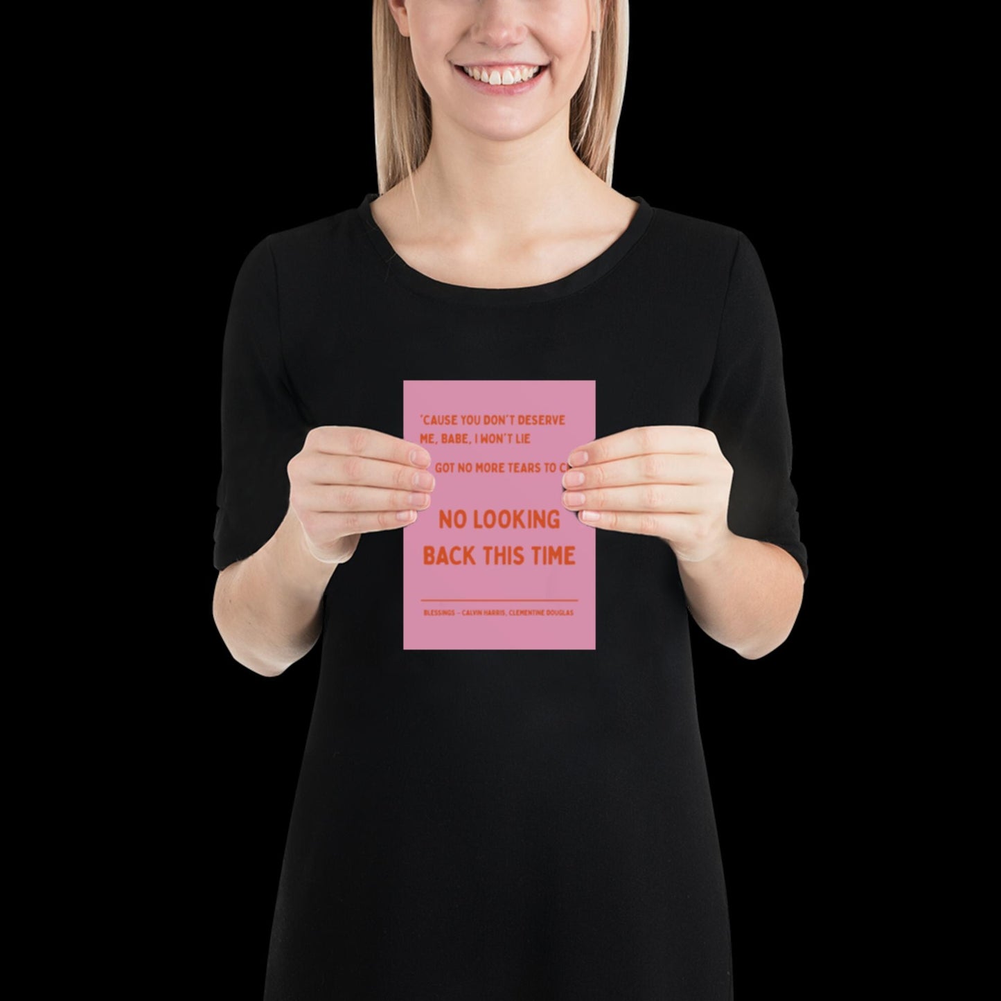Blessings by Calvin Harris Lyric Print | House Music Poster | Quote Print | Typographic | Disco Decor | Ibiza Print | Birthday Gift
