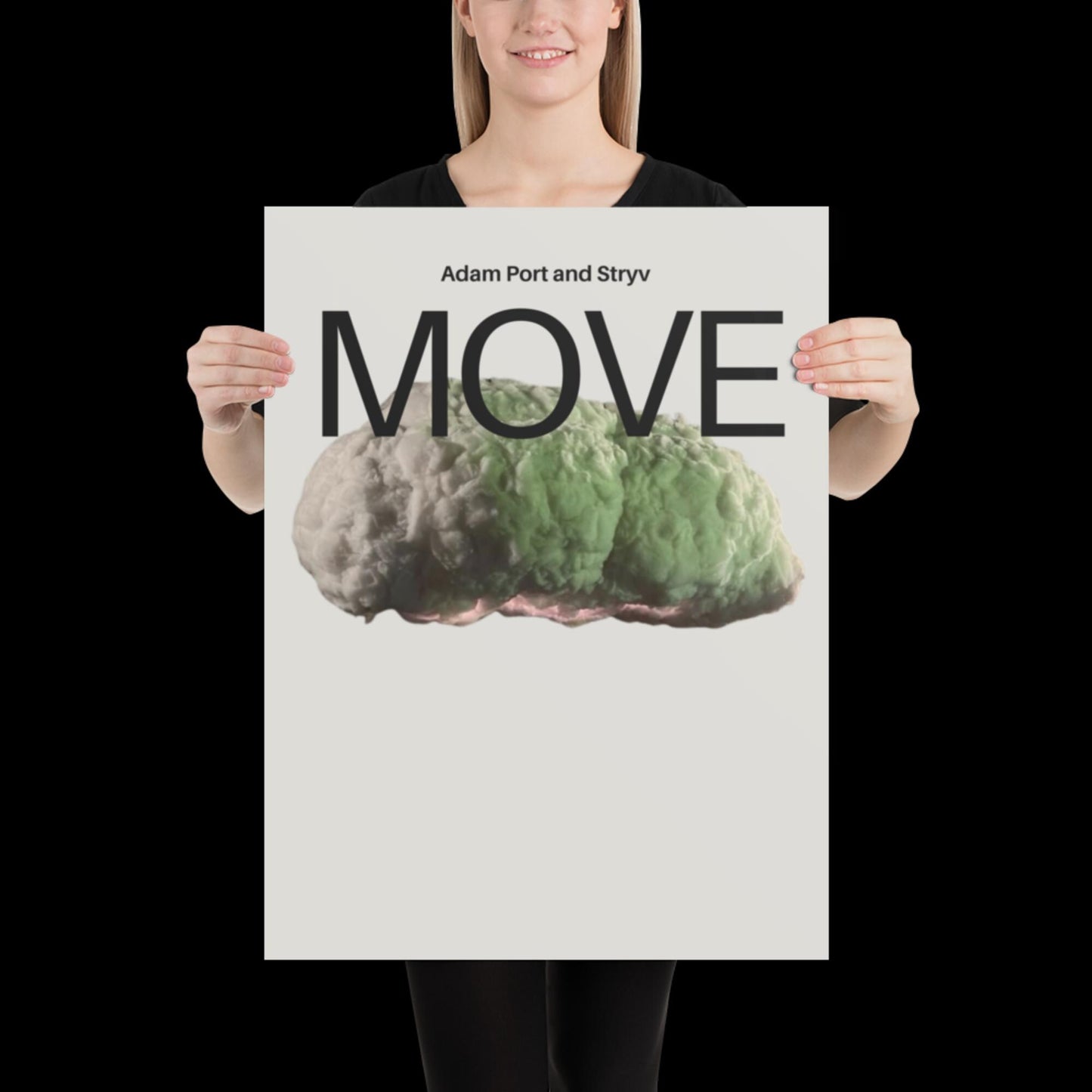 Move Inspired Print Green Cloud - Adam Port Stryv Keinemusik Wall Art for House EDM Ibiza Festival Rave Art Decor House Music Disco Funky