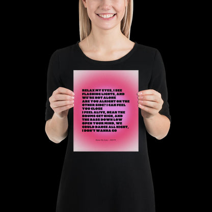 Relax My Eyes Inspired Pink 02 Aura Print - ANOTR Wall Art for House EDM Ibiza Festival Rave Art Decor House Music Lovers Disco Ball Funky