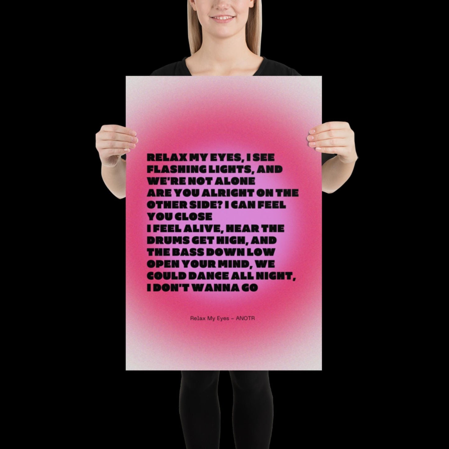 Relax My Eyes Inspired Pink 02 Aura Print - ANOTR Wall Art for House EDM Ibiza Festival Rave Art Decor House Music Lovers Disco Ball Funky
