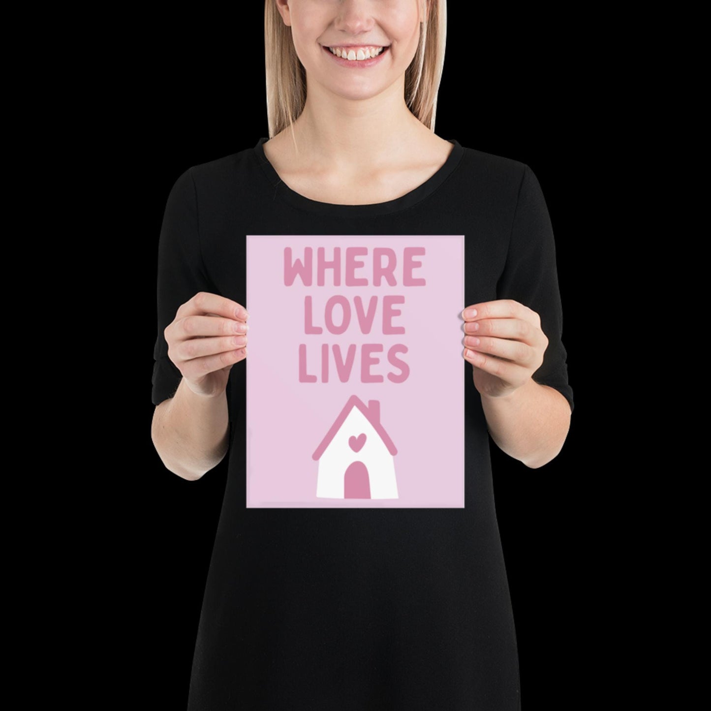 Where Love Lives Alison Limerick Inspired Lyric Print Pink - Ibiza Funky Disco House Music A1 A2 A3 Typographic Ball Aesthetic Poster