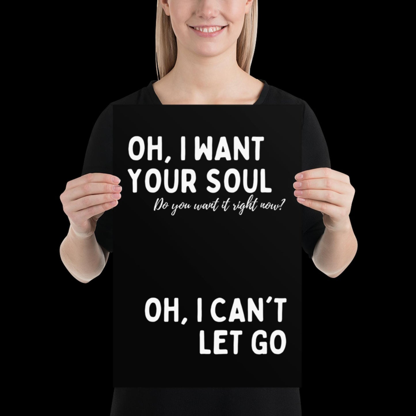 I Want Your Soul Inspired Armand Van Helden Black & White Print - Ibiza Bold Typographic Colourful House Music Poster Groovy Bar Disco Funky