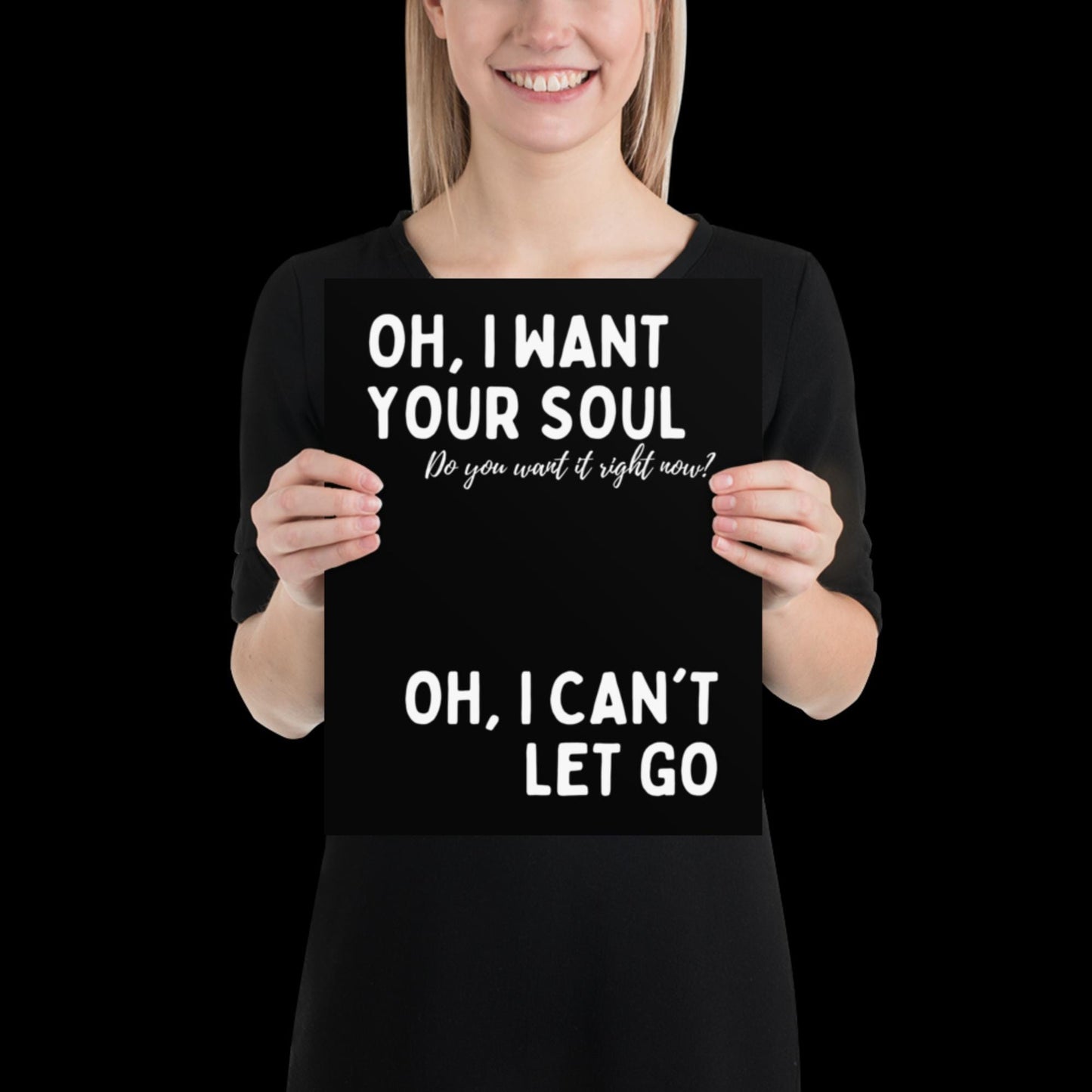 I Want Your Soul Inspired Armand Van Helden Black & White Print - Ibiza Bold Typographic Colourful House Music Poster Groovy Bar Disco Funky